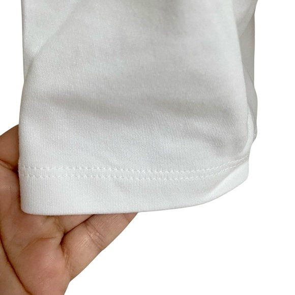 J.Crew Factory White Boatneck Tee Size S | Fair Trade Cotton Elbow Sleeve NWT - Picture 6 of 13